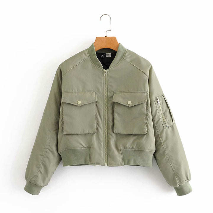 Ladies casual utility jacket with practical pockets Lune London