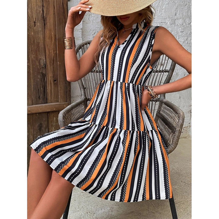 Striped shirt dress for women with flared skirt Lune London