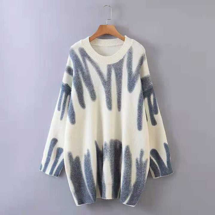Pull large loose femme en couleur dégradée moderne Chic & Stil