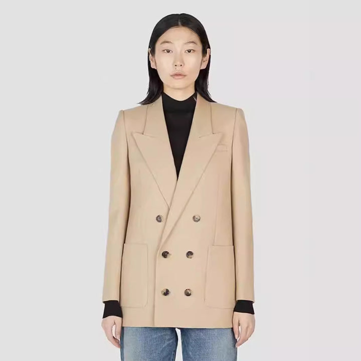 Blazer coordonné double pour femmes Chic & Stil