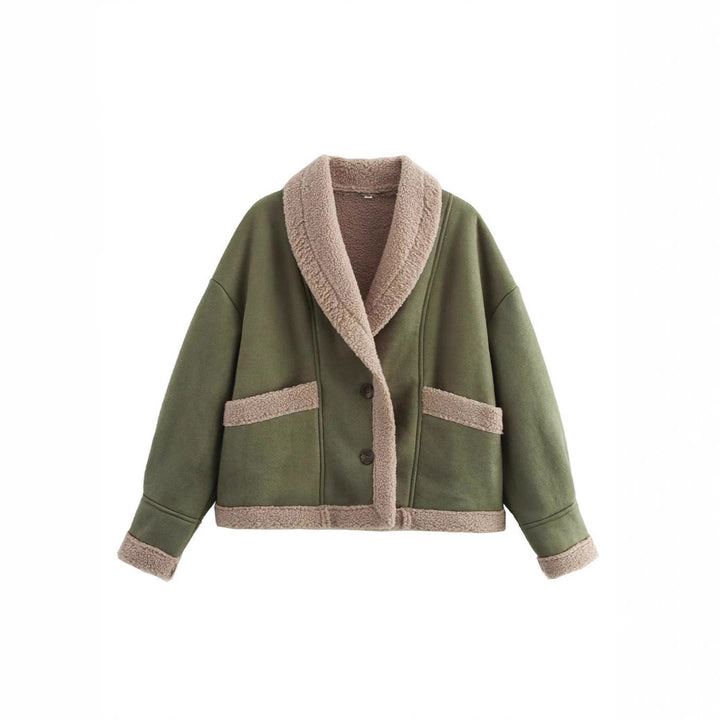 Ladies plush jacket with wool Lune London