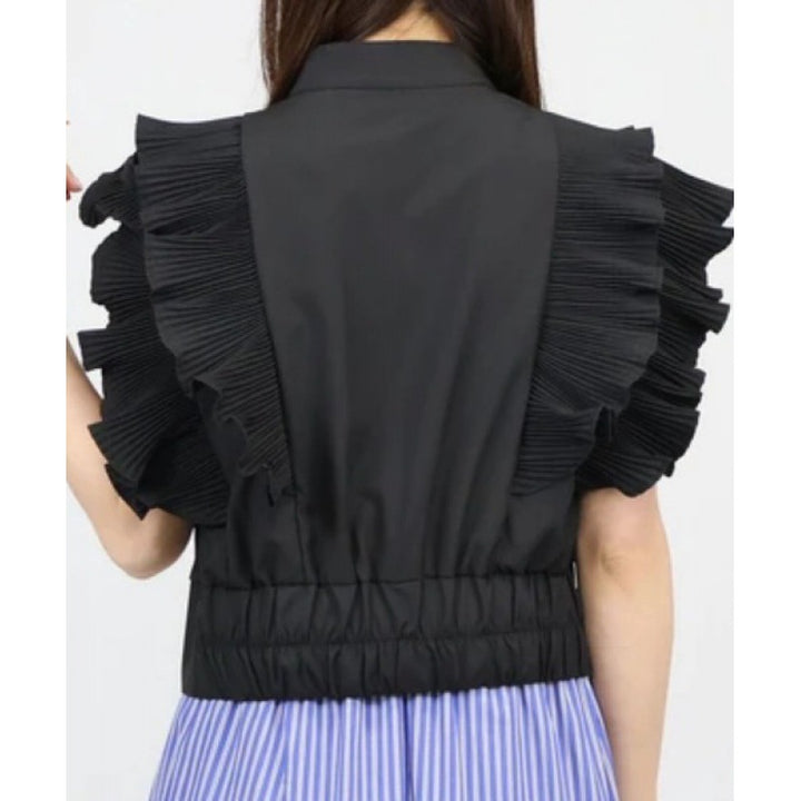 Ruffled top for women with puff sleeves Lune London