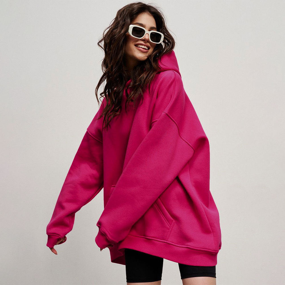 Women Oversized Comfortable Hoodie with Kangaroo Pocket Lune London