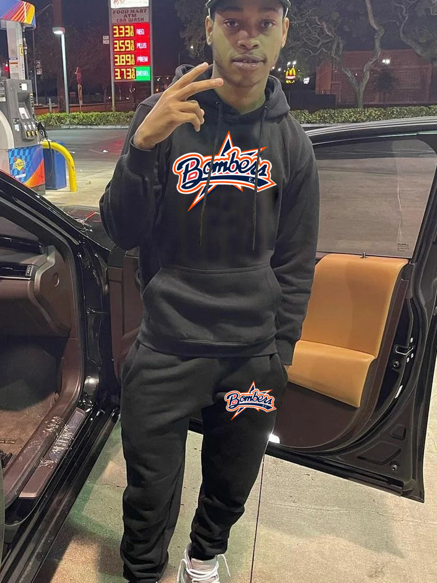 Hoodie and jogging set for men with sporty logo design Lune London