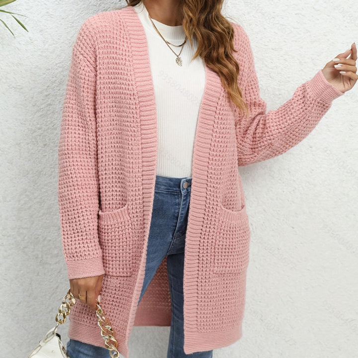 Knitted cardigan for women with fixed pockets and relaxed fit Lune London