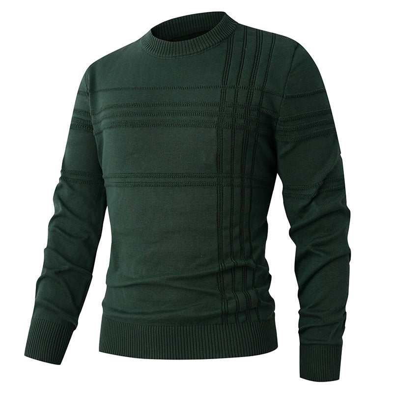 Men's sweater with textured pattern and round neck Lune London