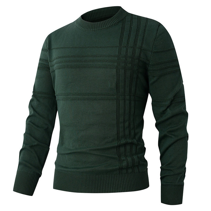 Men's sweater with textured pattern and round neck Lune London