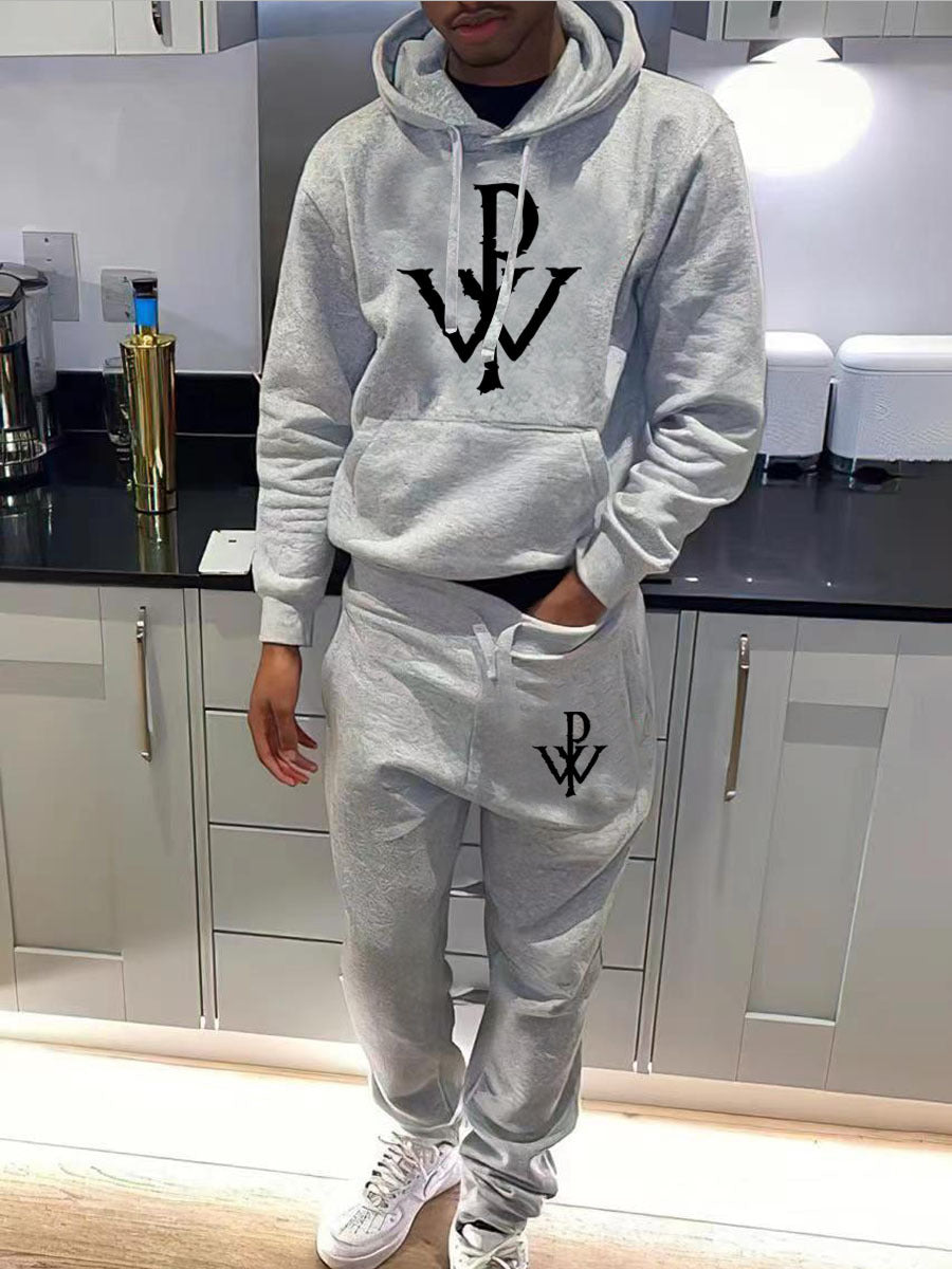 Men's hooded sweatshirt and jogger pant set with high-quality logo design Lune London