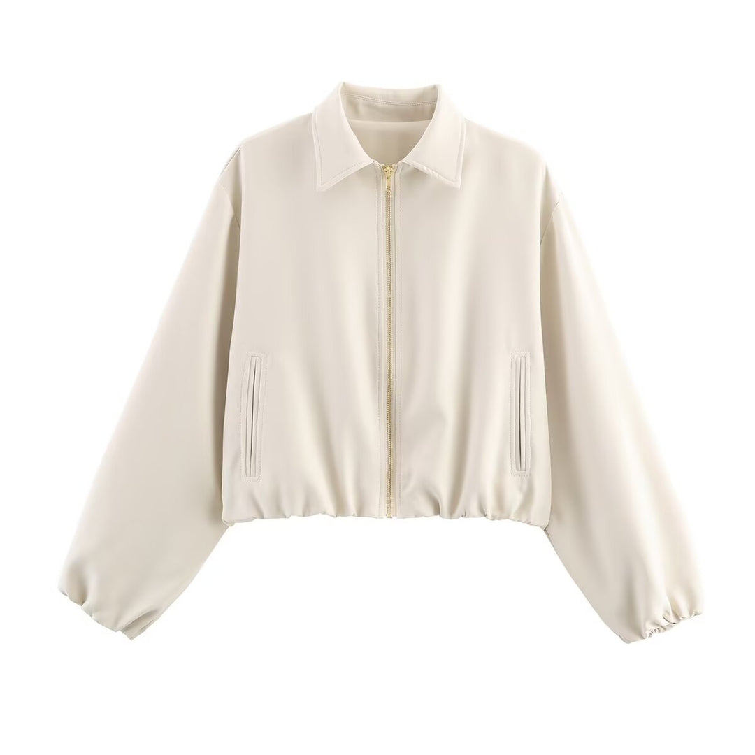Casual short jacket for women with classic zip Lune London