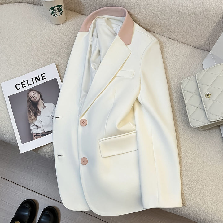 Blazer femme tendance avec col contrastant Chic & Stil