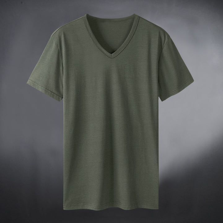 Women's V-neck T-shirt made of high-quality cotton blend Lune London