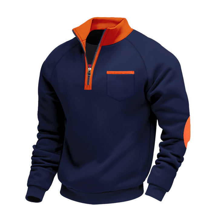 Men's sweatshirt with high collar and practical pockets Lune London