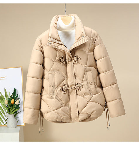 Ladies Trendy Padded Blouson Jacket with Practical Lacing Details Lune London