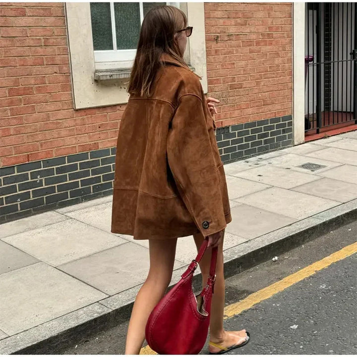 Lune London Elegant suede jacket for women