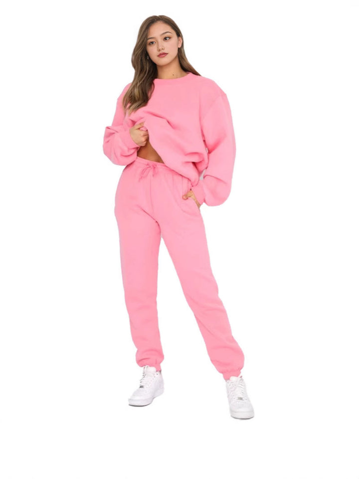 Women’s comfortable tracksuit with modern puff sleeves and elastic waistband Chic & Stil