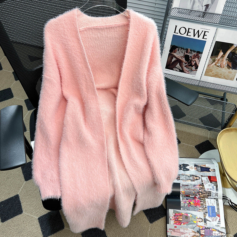 Cardigan Fluffy Femme avec Coupe Ouverte Chic & Stil