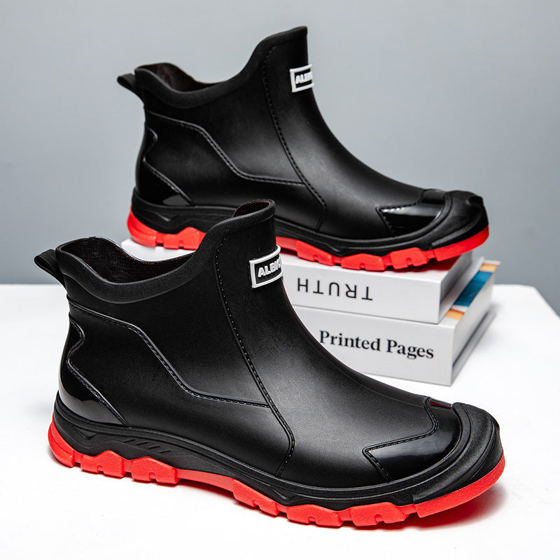 Men's Rubber Boots with Non-Slip Sole and Flexible Entry Lune London