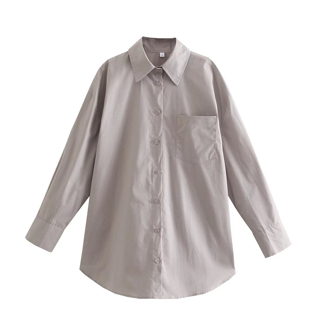 Long sleeve blouse for women with an elegant cut and high quality cotton fabric Lune London