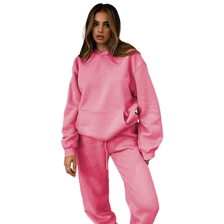Women's cozy hooded jumpsuit made of high-quality sweatshirt material Chic & Stil