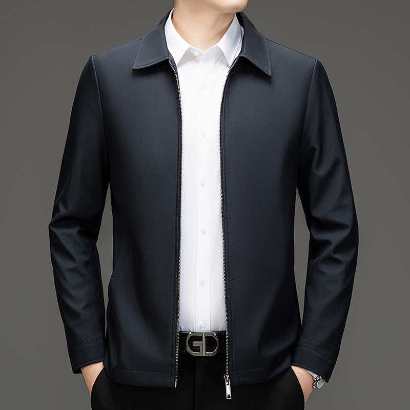 Casual transition jacket for men with modern zipper and practical pockets Lune London