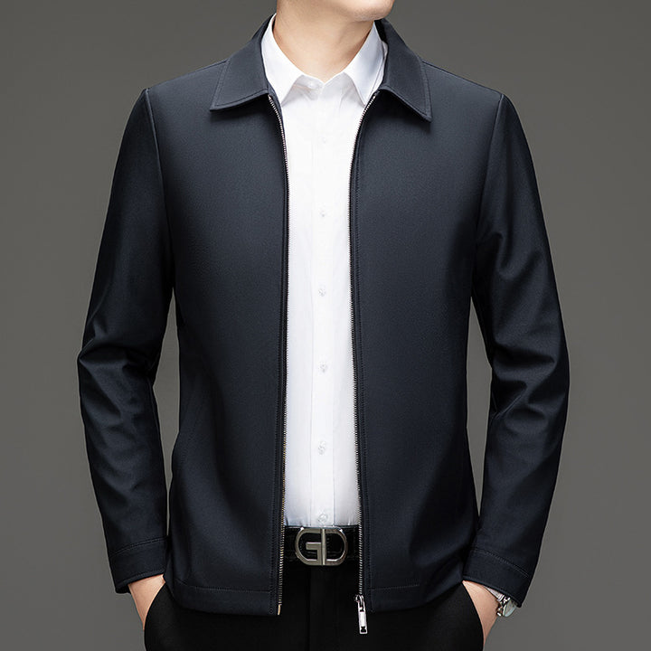 Casual transition jacket for men with modern zipper and practical pockets Lune London