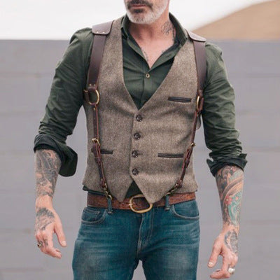 Elegant suit vest for men with contrasting details Lune London