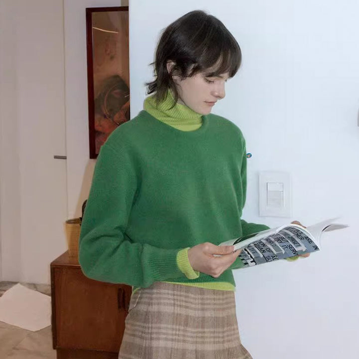 Pull à manches longues pour dames avec col montant Chic & Stil