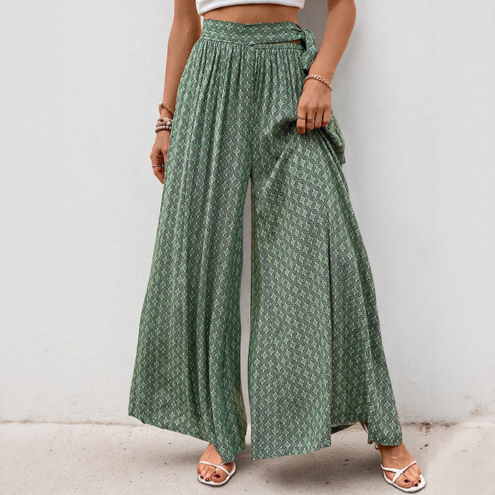 Lune London wide-leg boho printed pants for women