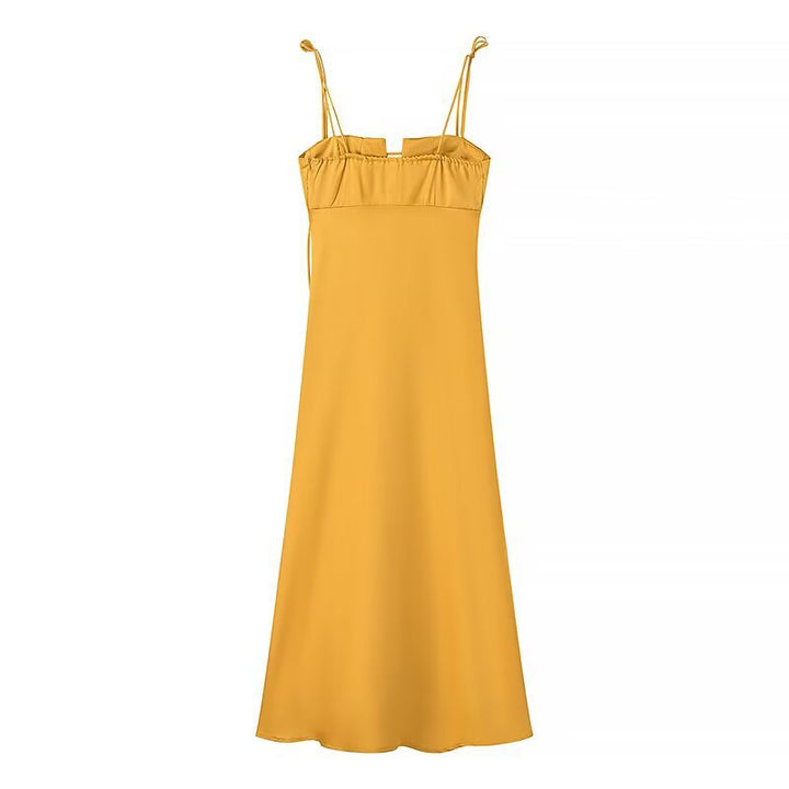 Maxi dress for women with adjustable spaghetti straps and elegant cut Lune London