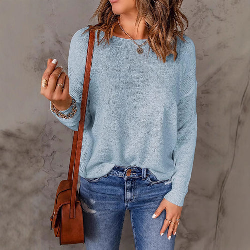 Womens casual sweater in soft knit material with loose fit Lune London