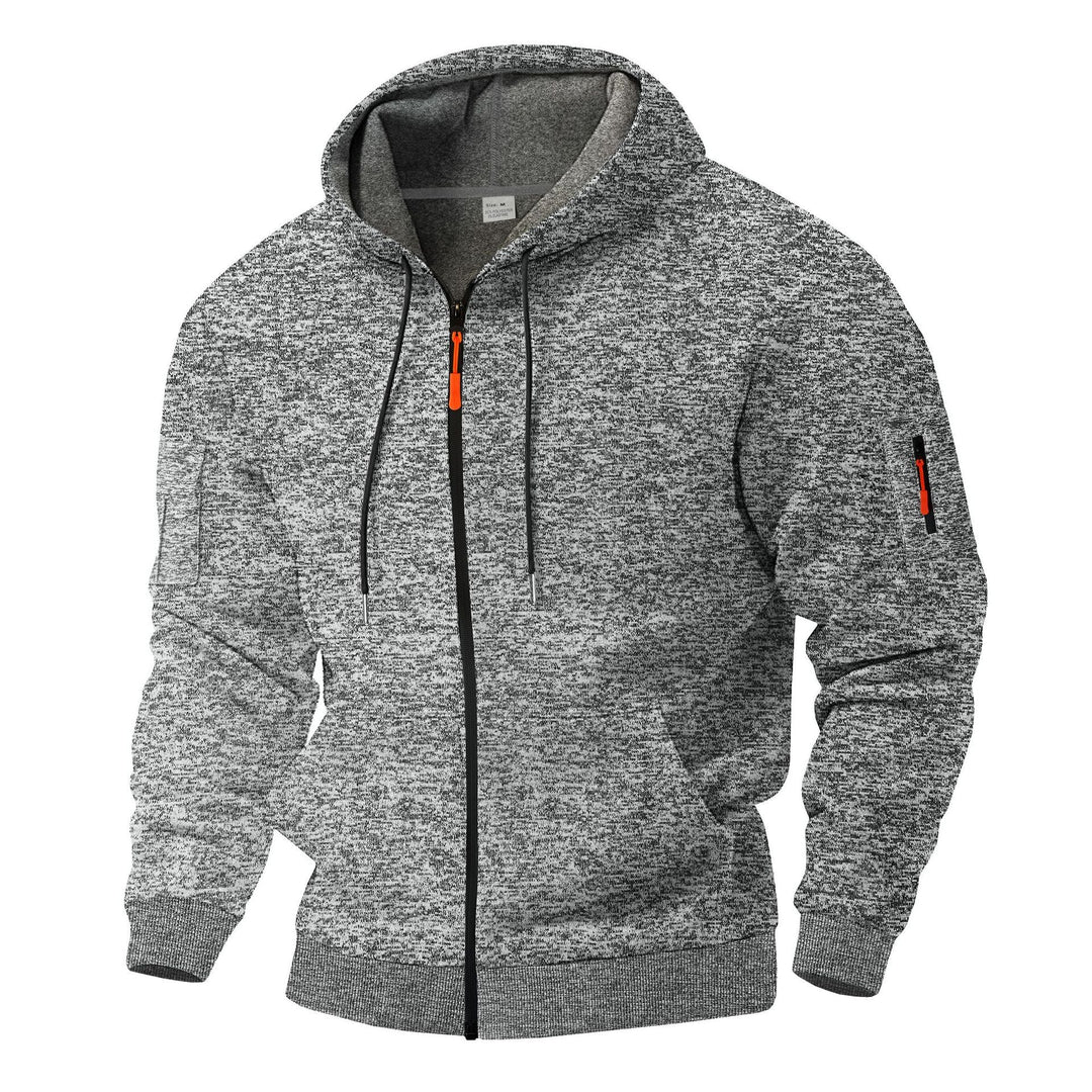 Lune London | Men's sporty hoodie with breathable structure and contrasting zipper details