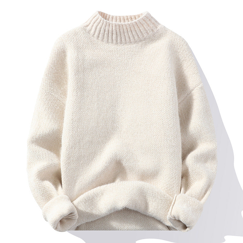 Women High-Quality Ribbed Knit Sweater with Turtleneck and Relaxed Fit Lune London