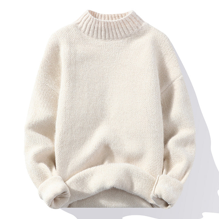 Women High-Quality Ribbed Knit Sweater with Turtleneck and Relaxed Fit Lune London