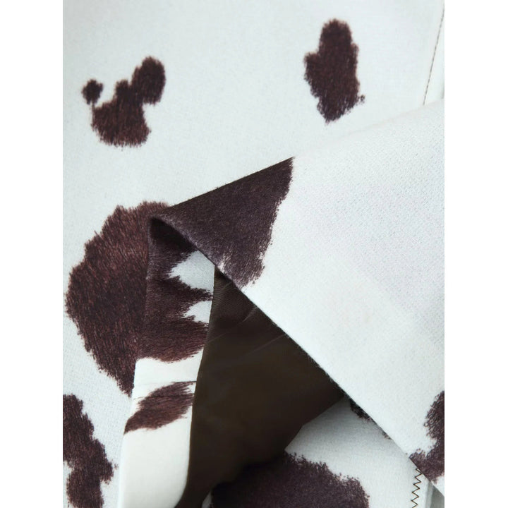 Faux leather jacket for women with a modern cow spot pattern Lune London