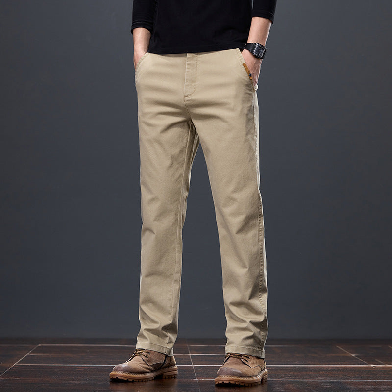 Pantalon chino confortable pour hommes avec taille élastique et poches pratiques Lune London