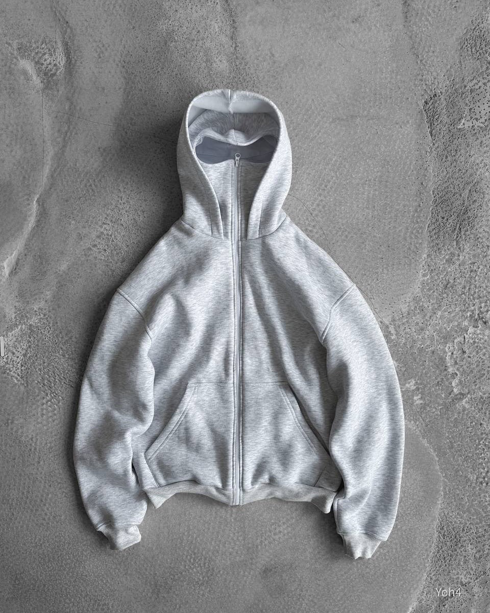 Oversized hooded jacket for women with zipper and kangaroo pockets Lune London