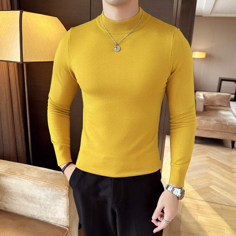Trendy men's sweater with high collar and elegant cut Lune London