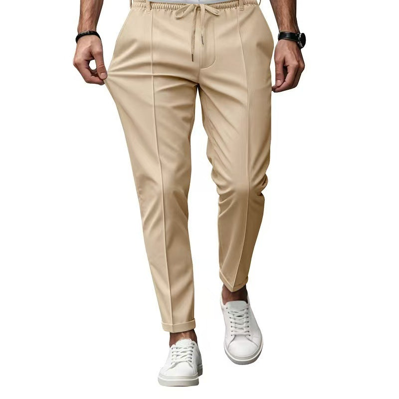 Men's elegant casual pants with elastic waistband and side pockets Lune London