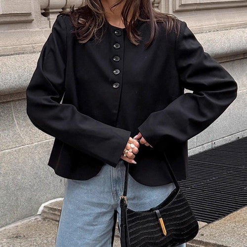 Trendy short jacket for women with elegant button details Lune London
