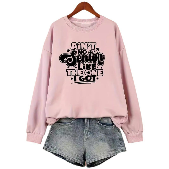 Sweat-shirt pour femmes avec design de slogan décontracté Chic & Stil