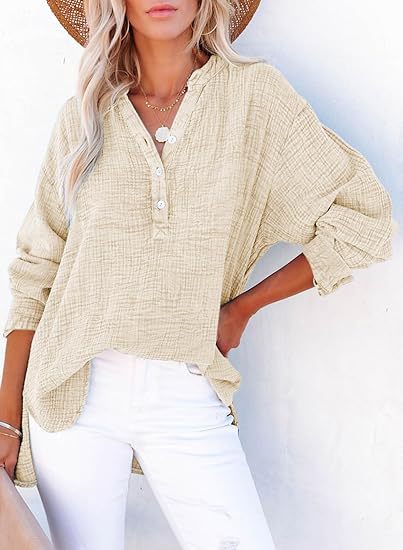 Oversized shirt for women with button placket Lune London