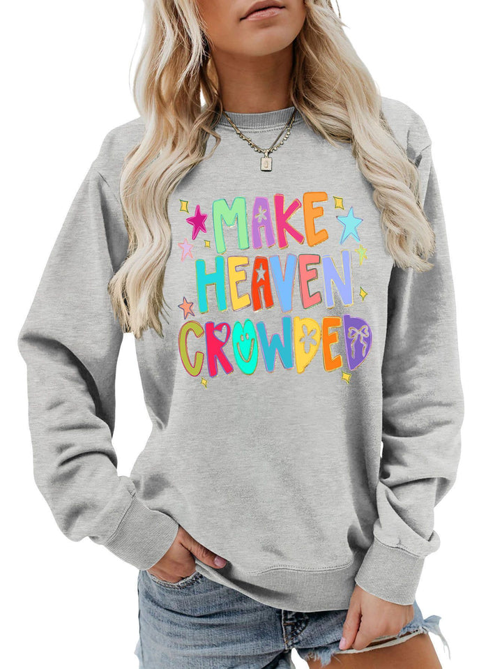 Sweat-shirt pour femmes avec un design coloré et une écriture ludique Chic & Stil