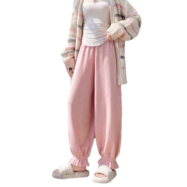 Comfortable palazzo pants for women in shiny material Lune London
