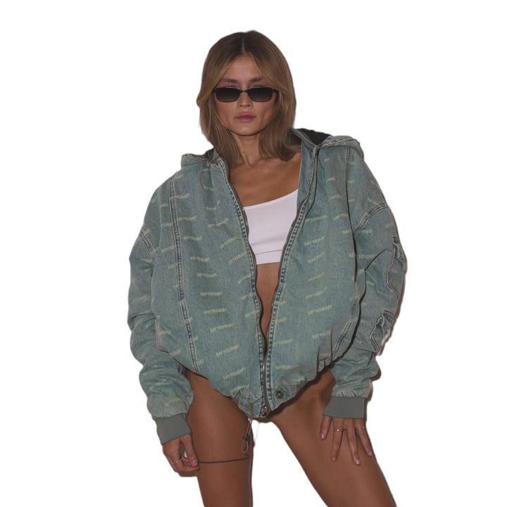 Oversized denim jacket for women with unique design Lune London
