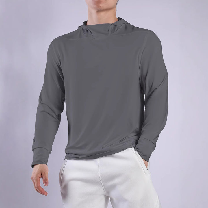 Men's Breathable Training Top with Innovative Hood and Moisture-Regulating Fabric Lune London