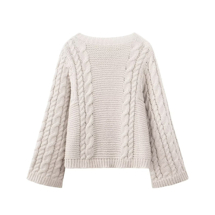 Chunky knit sweater for women with a textured design and a loose fit Lune London