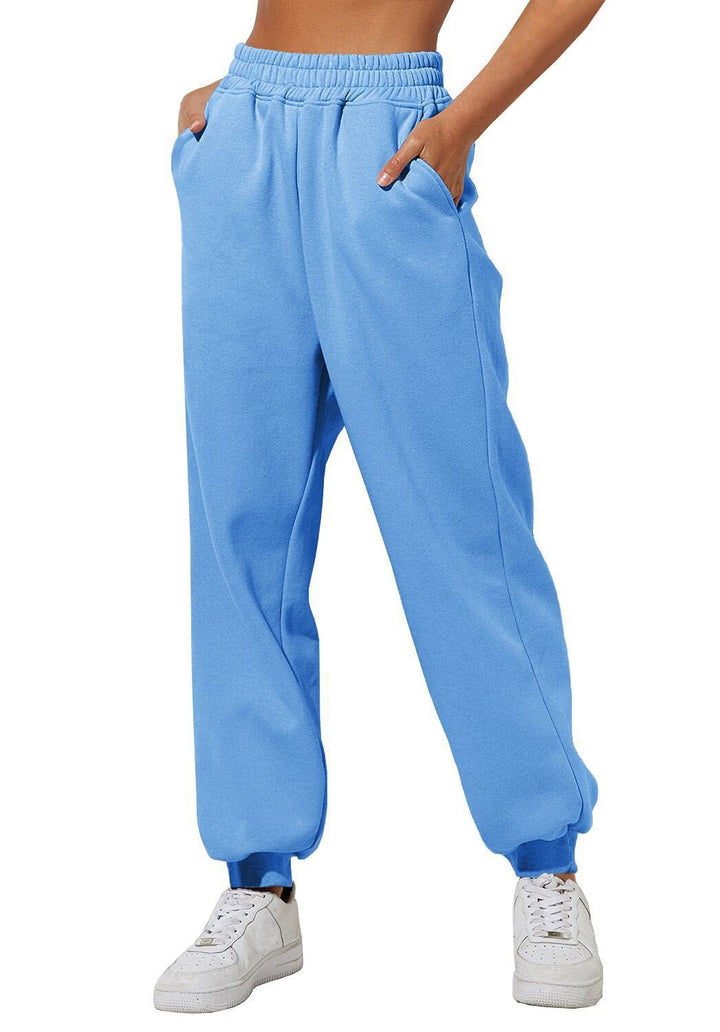 Casual women's jogger pants with elastic waistband and practical pockets Lune London