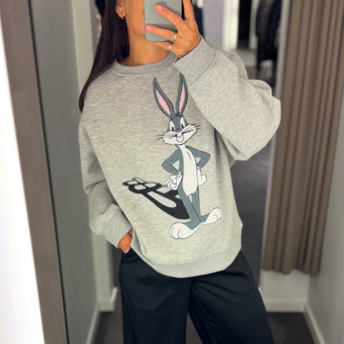 Women's sweatshirt with a relaxed fit and a fun Bugs Bunny design Lune London