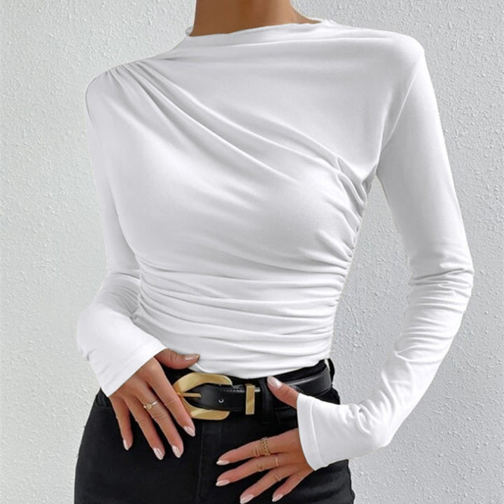 Long sleeve shirt for women with a refined draped design Lune London