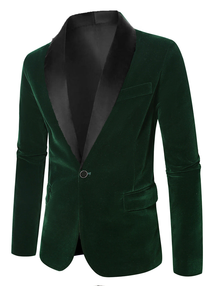 Elegant velvet jacket for men with satin finish Lune London